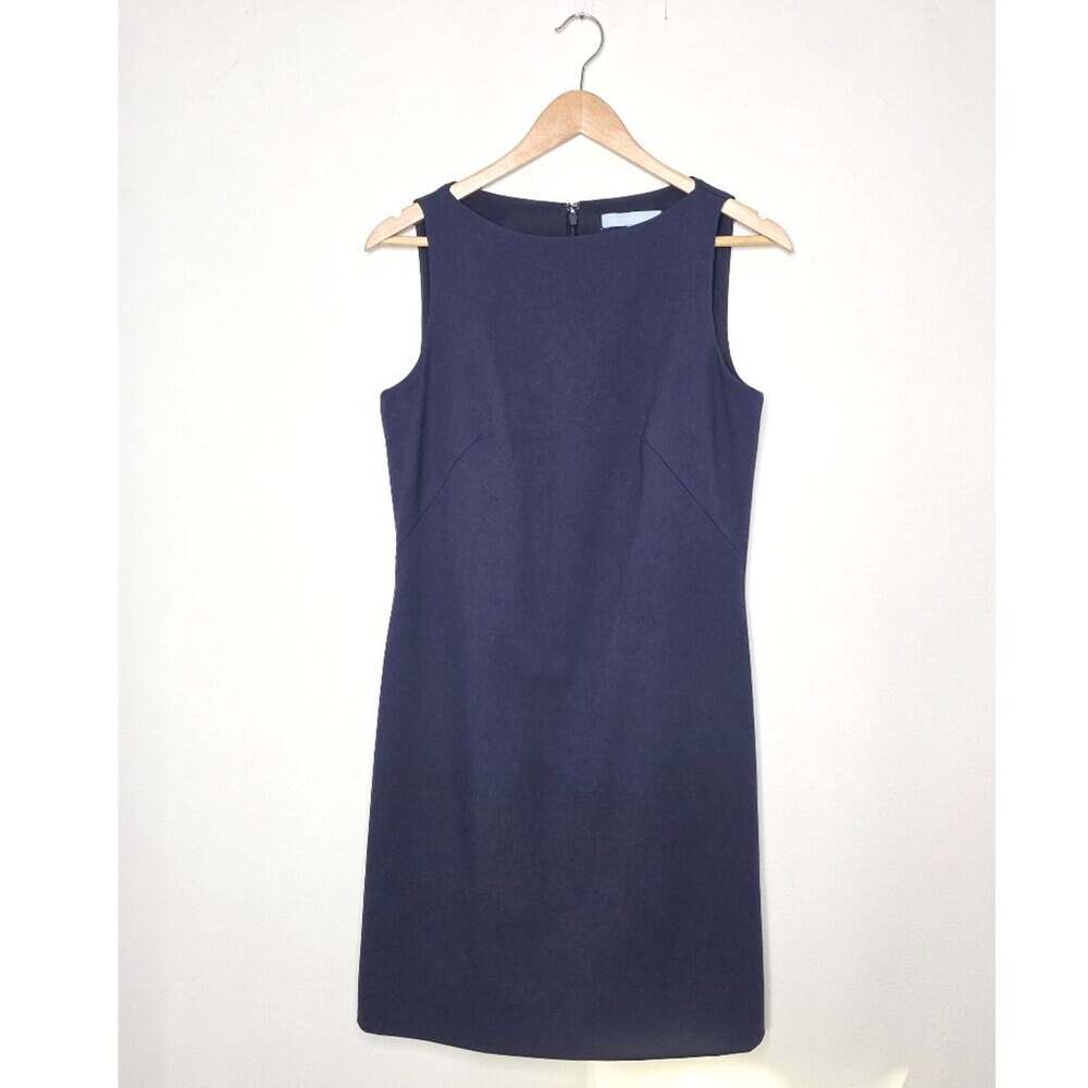 Antonio Melani Size 4 Dark Navy Blue Sleeveless Sheath Dress Workwear Career 4
